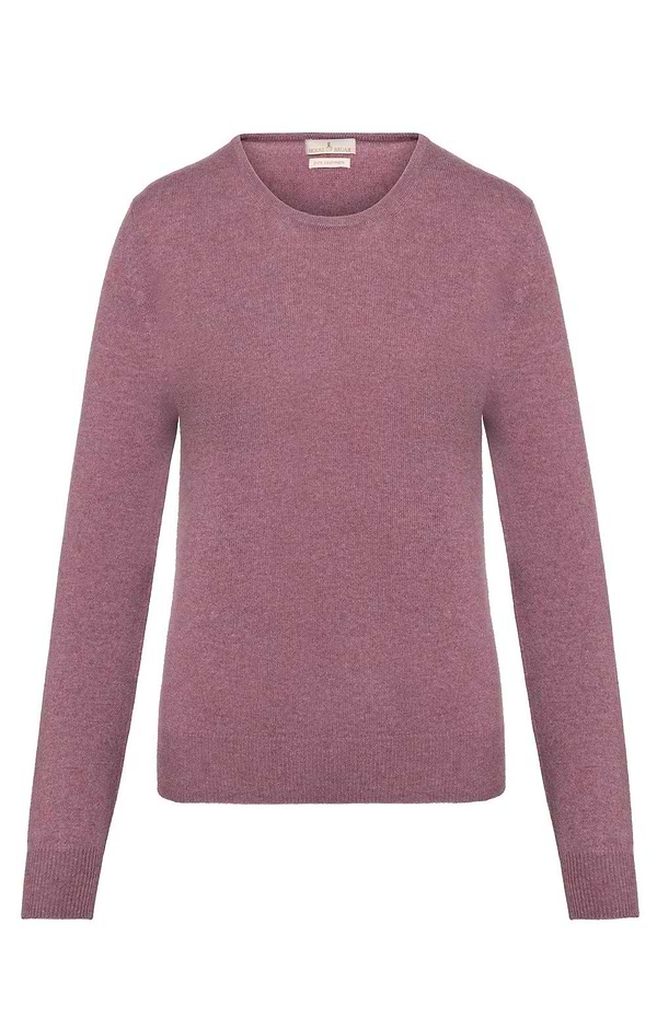 Ladies 2-Ply Cashmere Crew Neck Jumper