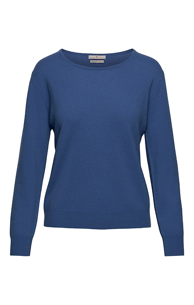 Ladies 2-Ply Cashmere Crew Neck Jumper