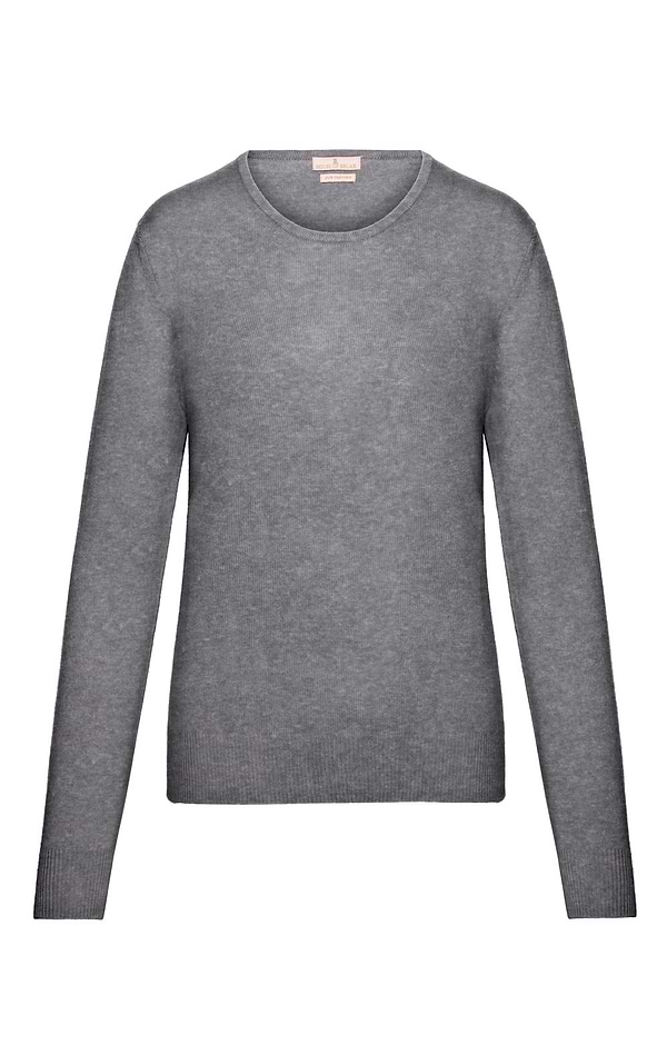 Ladies 2-Ply Cashmere Crew Neck Jumper