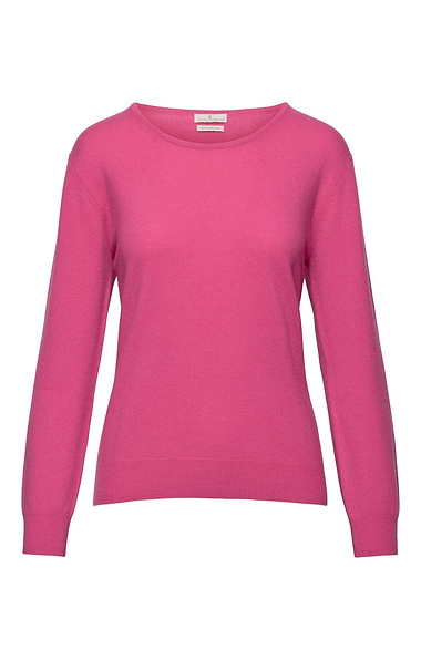 Ladies 2-Ply Cashmere Crew Neck Jumper