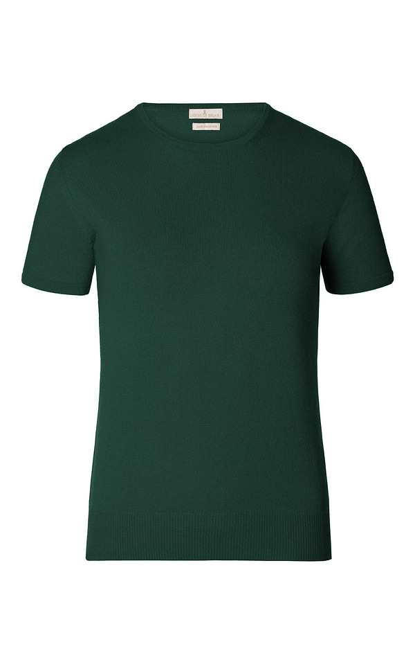Ladies Cashmere 2-Ply Short Sleeve Crew Neck