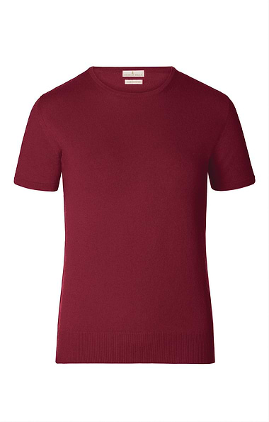 Ladies Cashmere 2-Ply Short Sleeve Crew Neck