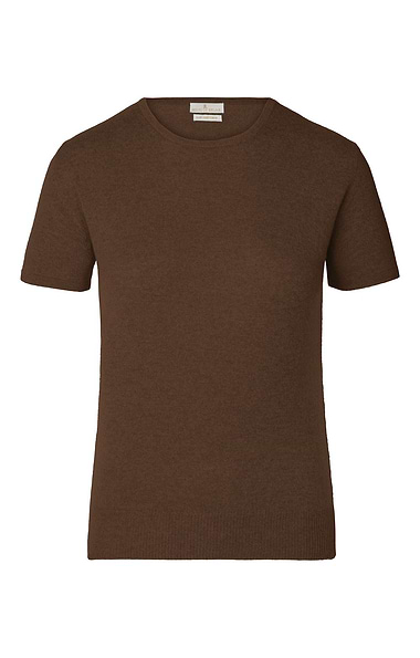 Ladies Cashmere 2-Ply Short Sleeve Crew Neck