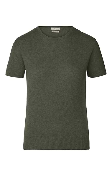 Ladies Cashmere 2-Ply Short Sleeve Crew Neck