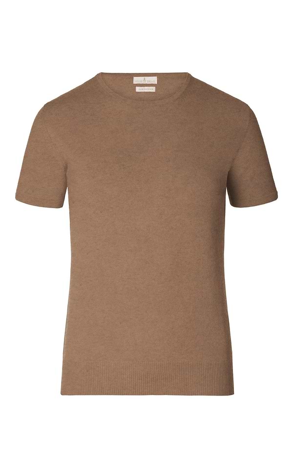 Ladies Cashmere 2-Ply Short Sleeve Crew Neck