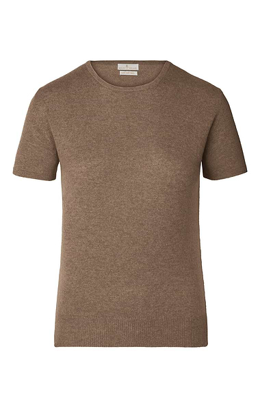Ladies Cashmere 2-Ply Short Sleeve Crew Neck
