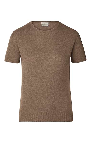Ladies Cashmere 2-Ply Short Sleeve Crew Neck