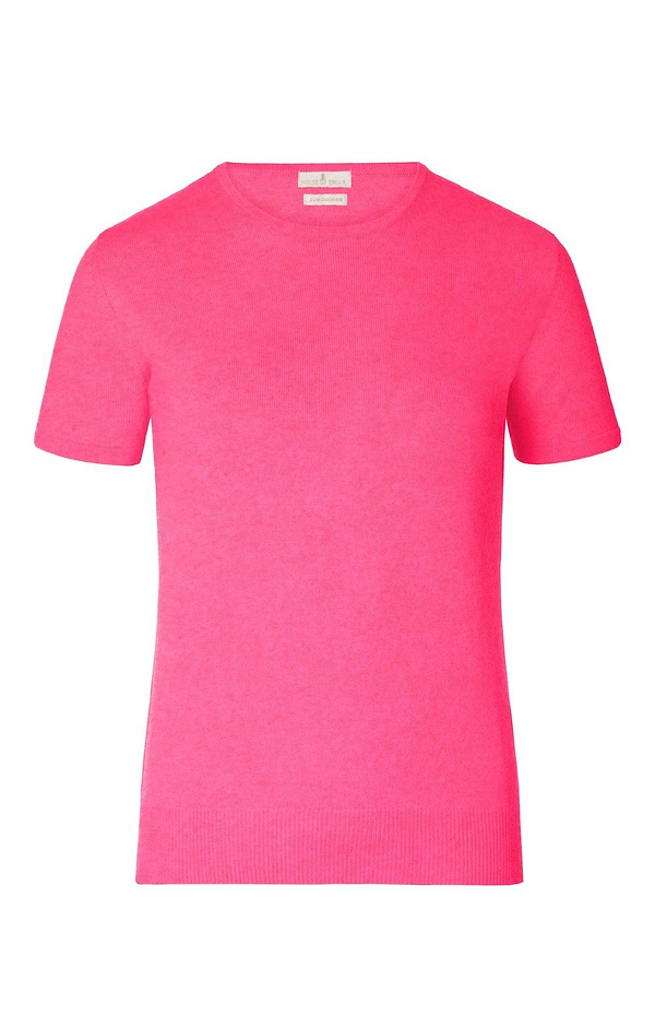 Ladies Cashmere 2-Ply Short Sleeve Crew Neck