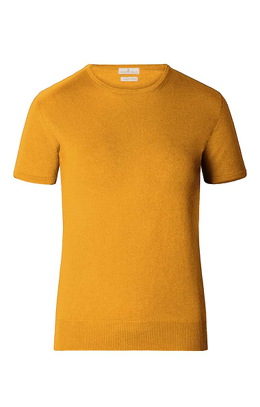 Ladies Cashmere 2-Ply Short Sleeve Crew Neck