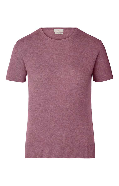 Ladies Cashmere 2-Ply Short Sleeve Crew Neck