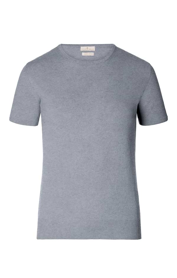 Ladies Cashmere 2-Ply Short Sleeve Crew Neck