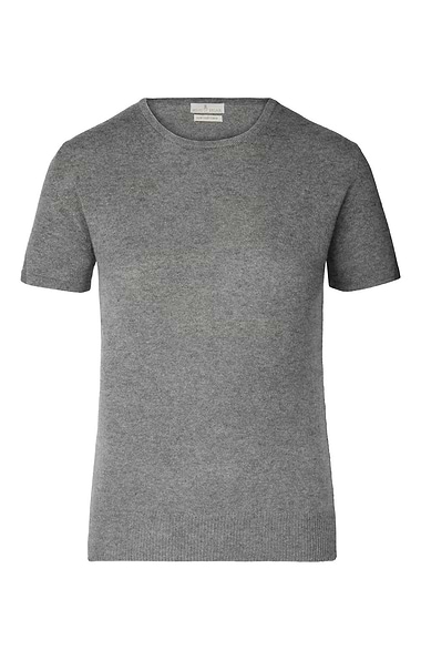 Ladies Cashmere 2-Ply Short Sleeve Crew Neck