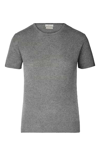 Ladies Cashmere 2-Ply Short Sleeve Crew Neck