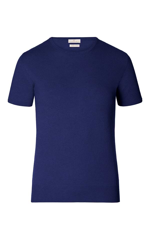 Ladies Cashmere 2-Ply Short Sleeve Crew Neck