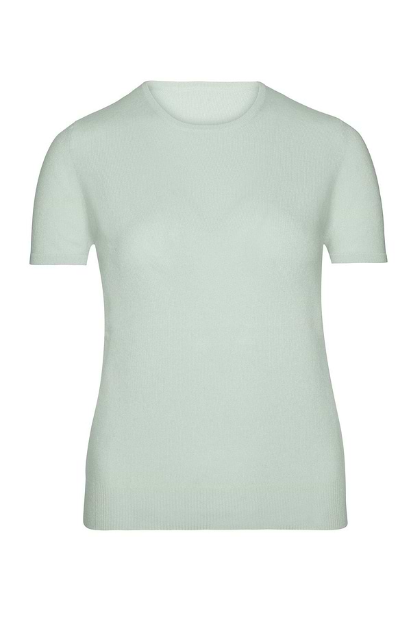 Ladies Cashmere 2-Ply Short Sleeve Crew Neck
