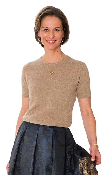 Ladies Cashmere 2-Ply Short Sleeve Crew Neck