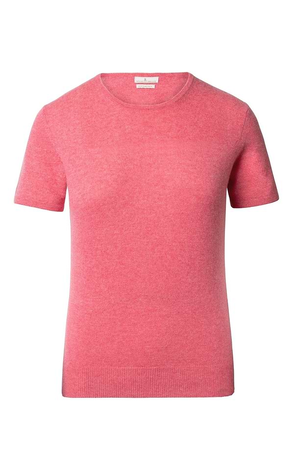 Ladies Cashmere 2-Ply Short Sleeve Crew Neck