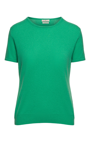 Ladies Cashmere 2-Ply Short Sleeve Crew Neck
