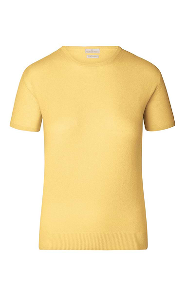 Ladies Cashmere 2-Ply Short Sleeve Crew Neck