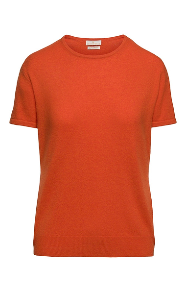 Ladies Cashmere 2-Ply Short Sleeve Crew Neck