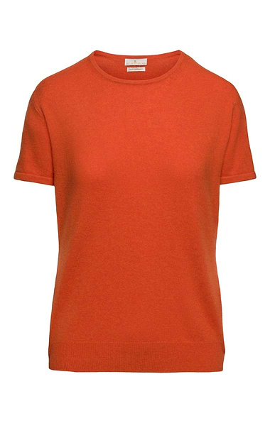 Ladies Cashmere 2-Ply Short Sleeve Crew Neck