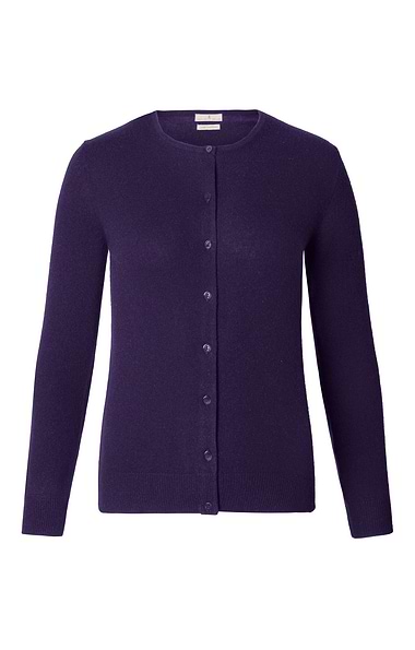 Ladies Cashmere 2-Ply Crew Cardigan