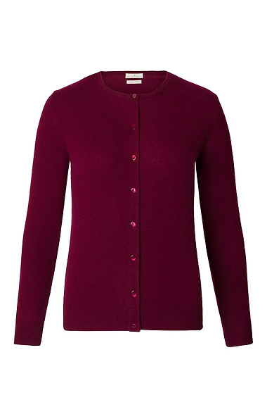 Ladies Cashmere 2-Ply Crew Cardigan