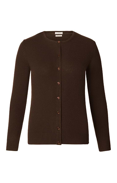 Ladies Cashmere 2-Ply Crew Cardigan