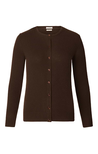 Ladies Cashmere 2-Ply Crew Cardigan