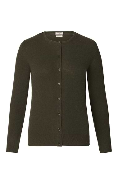 Ladies Cashmere 2-Ply Crew Cardigan