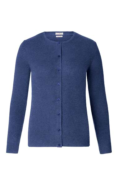 Ladies Cashmere 2-Ply Crew Cardigan