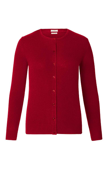 Ladies Cashmere 2-Ply Crew Cardigan