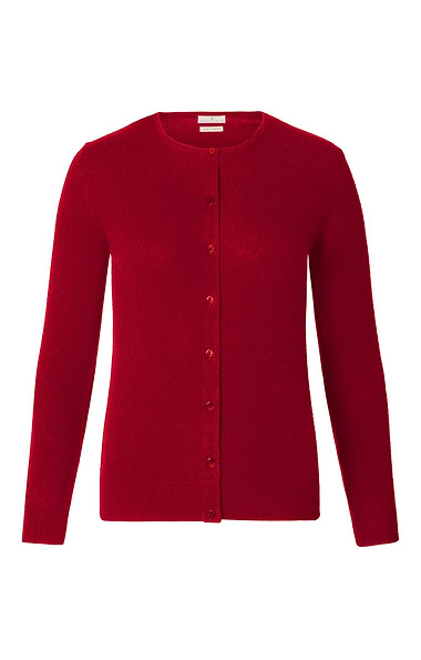 Ladies Cashmere 2-Ply Crew Cardigan