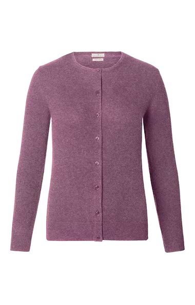 Ladies Cashmere 2-Ply Crew Cardigan
