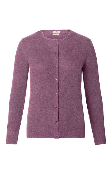 Ladies Cashmere 2-Ply Crew Cardigan