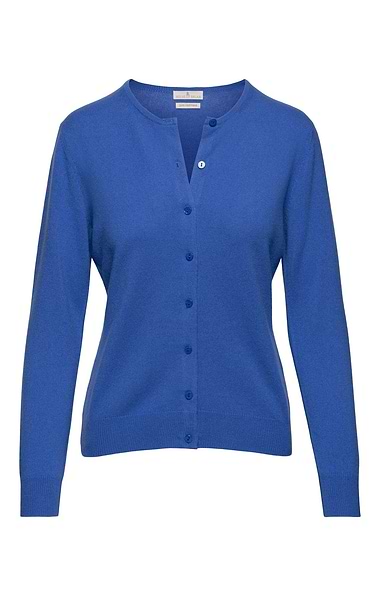 Ladies Cashmere 2-Ply Crew Cardigan