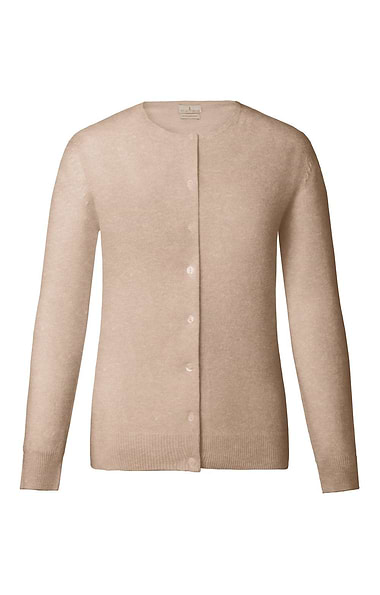 Ladies Cashmere 2-Ply Crew Cardigan