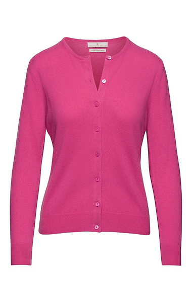 Ladies Cashmere 2-Ply Crew Cardigan
