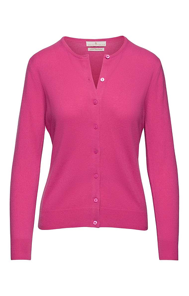 Ladies Cashmere 2-Ply Crew Cardigan