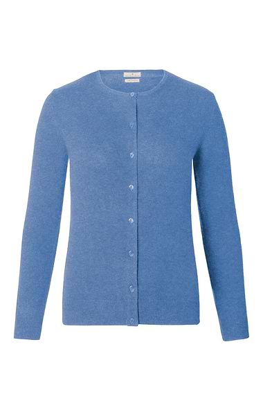 Ladies Cashmere 2-Ply Crew Cardigan