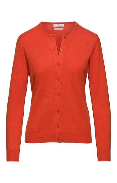 Ladies Cashmere 2-Ply Crew Cardigan