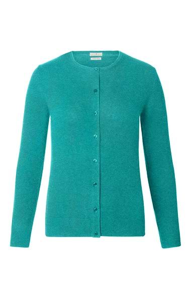 Ladies Cashmere 2-Ply Crew Cardigan