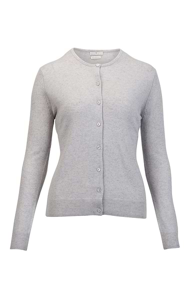 Ladies Cashmere 2-Ply Crew Cardigan
