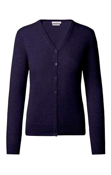 Ladies Cashmere 2-Ply V-Neck Cardigan