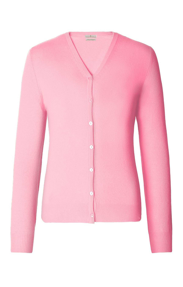Ladies Cashmere 2-Ply V-Neck Cardigan