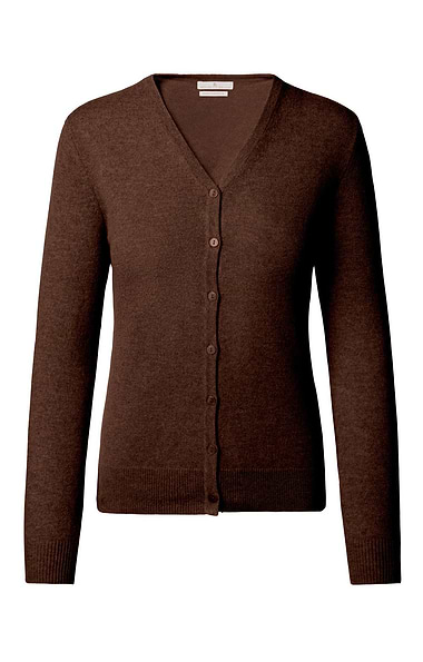 Ladies Cashmere 2-Ply V-Neck Cardigan