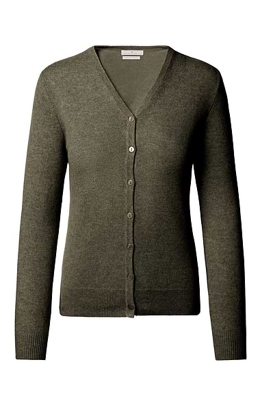 Ladies Cashmere 2-Ply V-Neck Cardigan