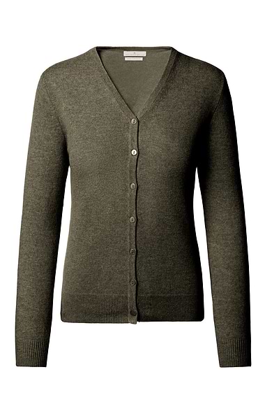 Ladies Cashmere 2-Ply V-Neck Cardigan