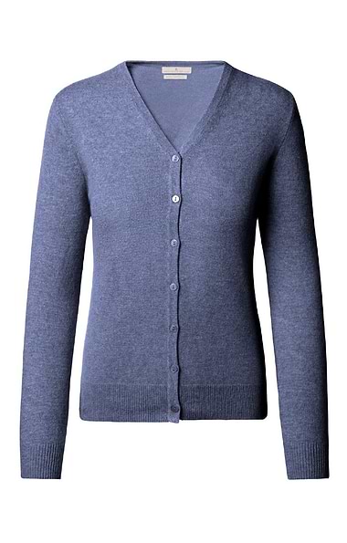 Ladies Cashmere 2-Ply V-Neck Cardigan