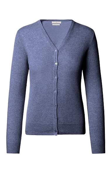 Ladies Cashmere 2-Ply V-Neck Cardigan